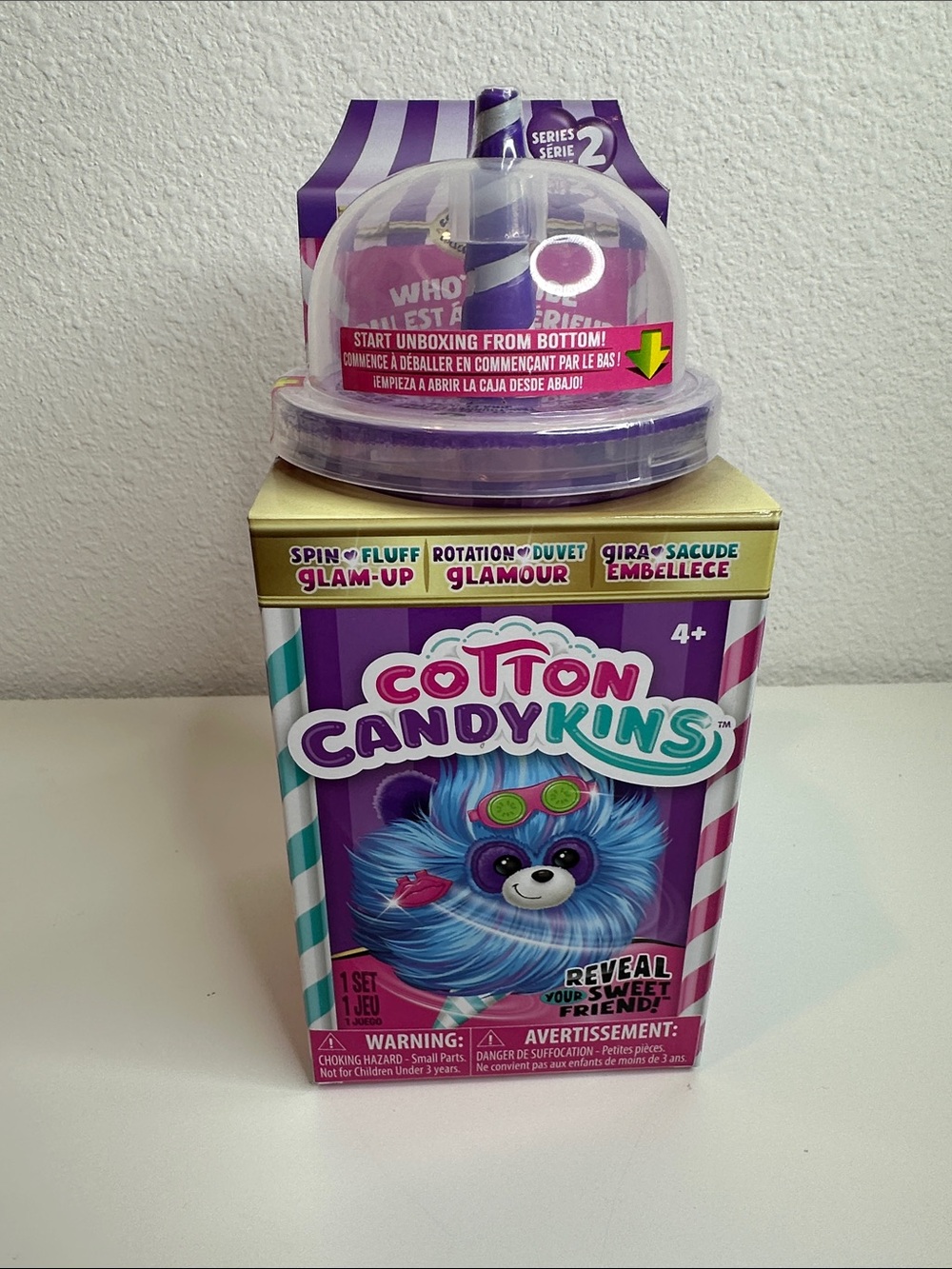 Cotton Candy Kids Purple & Teal Fluffy Reveal Toy